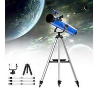Telescopio astronómico Profesional para niños y Adultos, telescopio Reflectante de 76 mm de Apertura y 700 mm, telescopio de Viaje portátil de observación de Estrellas de Gran Aumento con Bolsa de TR