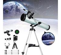Telescopio astronómico Spacmirrors, Telescopio Espacial monocular para Exteriores con Zoom 350X HD, Telescopio Refractor astronómico de 700/125 mm