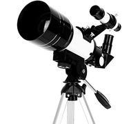 Telescopio astronómico, telescopios HD refractores astronómicos para Adultos de 70 mm, monocular, con trípode, con Soporte para teléfono Starfinder y Espejo cenital de 90 °
