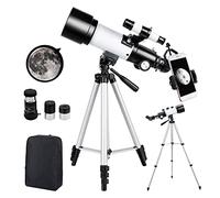 Telescopio Astronómico Zoom HD 400/70 mm de Alta Ampliación Alcance de Viaje con Trípode, Portátil Equipado con Mochila y Adaptador de Teléfono Inteligente para Adultos, Niños y Principiantes