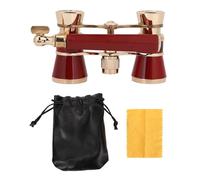 Telescopio Binocular de ópera 3X25, binoculares de Teatro para Mujeres, niñas y niños, Lente de Vidrio óptico BK7 con 3 aumentos de Potencia, Gafas de ópera portátiles para (Roja)