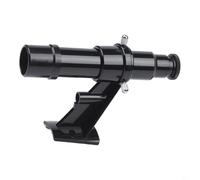 Telescopio buscador de telescopio de 5 x 24 pulgadas con visión de gran angular y soporte de plástico para observación astronómica, color negro, diseño ligero para una fácil ubicación del objetivo y