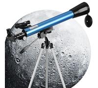 Telescopio con buscador de puntos rojos, telescopio astronómico multicapa con apertura de 50 mm para niños y principiantes, trípode retráctil, con adaptador de teléfono