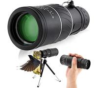 Telescopio con Zoom con Soporte para teléfono Inteligente y trípode Telescopio monocular 16x52 Alcance monocular para observación de Aves BAK4 de Alta Potencia HD actuali