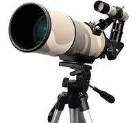 Telescopio conveniente, telescopio para niños y amplificadores; principiantes, apertura de 80 mm, 400 mm, telescopio refractor astronómico, telescopio portátil de viaje con trípode + buscador +