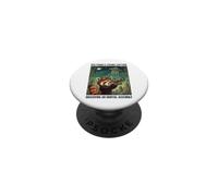 Telescopio cósmico de astrónomo Panda Rojo Divertido Amante del Espacio PopSockets PopGrip Adhesivo