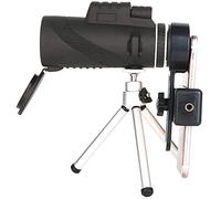 Telescopio de alta definición de 50 x 60 pulgadas, lente de zoom monocular para teléfono móvil con adaptador de smartphone, trípode para senderismo, camping, observación de aves