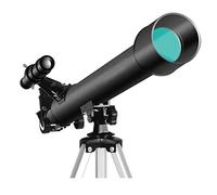 Telescopio de astronomía de viaje de 50 mm, telescopio refractor ligero portátil - ocular recubierto de alta definición - Telescopio ideal para principiantes, niños y adultos (color: A) WOWCSXWC