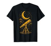 Telescopio de astronomía Espacial Luna Estrellas Camiseta