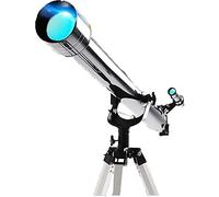 Telescopio de astronomía, Longitud Focal de 900 mm, Doble propósito del Cielo y la Tierra, telescopio Refractor portátil para Principiantes para niños y Adultos con trípode, brújula de Metal y Ocular