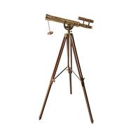Telescopio de latón Antiguo, Azul Marino, Ajustable, de pie, de latón, Instrumento de Barco marítimo, Instrumento Funcional de visión Clara, decoración náutica del hogar