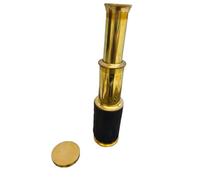 Telescopio de latón, elegante diseño hecho a mano para observar estrellas y aventuras náuticas, enfoque ajustable, acabado antiguo, perfecto para coleccionistas