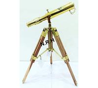 Telescopio de latón en la Parte Superior de la Mesa, trípode de Oficina y decoración del hogar