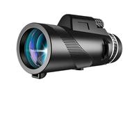 Telescopio de Mano, Telescopio HD 80x100 De Larga Distancia, Zoom Portátil, For Caza, Camping, Viajes, Mini Visión Clara,para observación de Aves(Black B)