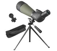 Telescopio de observación 25-75x80 BAK4 de Alta definición Transparente con trípode, Bolsa de Almacenamiento y Soporte para teléfono, Resistente al Agua, para observación de Aves y paisajes de Vi