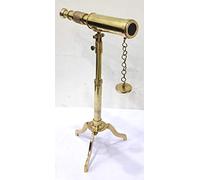 Telescopio en Soporte latón Pirata latón Macizo Spyglass Home Decorativo Indio