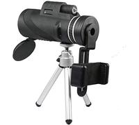 Telescopio h Power Telescopio, binoculares portátiles Potente monocular HD 40X60 con Soporte para teléfono Inteligente y trípode para Acampar Solo visión Nocturna monocular (tripié con abrazader