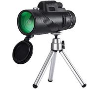 Telescopio HD 12X50 Telescopio monocular Zoomable Telescopios monoculares Impermeables Niebla con Adaptador de teléfono Inteligente Trípode para observación de Aves, Juego de Pelota de Concierto,