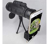 Telescopio HD Resistente al Agua con Prisma Bak4 de Alta Potencia 40X60, monocular a Prueba de Niebla a Prueba de Agua con trípode para Soporte de teléfono Inteligente, óptica Totalmente Multicapa