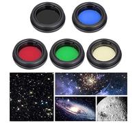 Telescopio Lente Ocular Juego de filtros,Lentes de aleación de Aluminio Profesional Filtro de Color Conjunto Accesorios de telescopio para Telescopio de 1,25 pulgadas/31,7 mm para Moonlight Planet