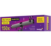 Telescopio Reflector Newtoniano Levenhuk Blitz 76 Plus De 76 mm con Trípode y Set Ampliado De Accesorios