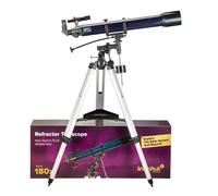 Levenhuk New Skyline Plus 90/900 EQ2 Telescopio Adultos Refractor Acromático con Montura Ecuatorial EQ2, Rosca T para Cámara DSLR, Trípode Ajustable para Astrofotografía, Objetos Cielo Profundo