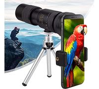 Telescopio monocular, 10-300x40 HD binoculares monoculares telescopio para teléfono Celular con trípode para Montaje en teléfono Celular, monocular para Escalada, Senderismo, observación de Aves