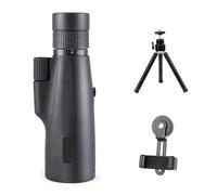 Telescopio monocular 10-30X50 for Acampar al Aire Libre telescopio monocular visión binoculares nocturnos (Color : Black Set)