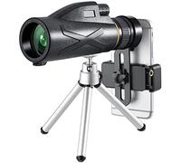 Telescopio monocular 10-30x50 para Adultos, monocular HD Impermeable con Soporte para teléfono Inteligente para observación de Aves, Turismo, Senderismo, Camping, Viajes