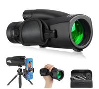 Telescopio monocular 12-36x50 con prismas BAK4 y lente FMC, monocular zoom con trípode adaptador de teléfono inteligente, monoculares compactos impermeables de alta definición para observación de