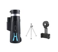 Telescopio Monocular 12X50 con Alimentación HD, con Soporte For Teléfono, Prisma BAK4, Monoculares HD Impermeables, Mira For Caza, Camping Y Senderismo(A)