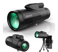 Telescopio monocular 12X50 con trípode para Soporte de teléfono Inteligente para Adultos, Alcance monocular Compacto HD Impermeable con monoculares portátiles Transparentes y de Alta Potencia para