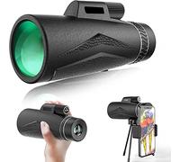 Telescopio monocular 12x50 monocular HD Original con Soporte para teléfono Inteligente y trípode Giratorio, telescopio Impermeable para observación de Aves Concierto Camping Viajes Juegos de Pelota