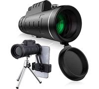 Telescopio monocular 12x50 Prisma Bak4 de Alta Potencia Recubrimiento FMC Adaptador de Montaje en trípode para teléfono Inteligente Observación de Aves Senderismo Conciertos Vida Silvestre