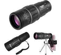 Telescopio monocular 16x52 HD, telescopio monocular Impermeable, Alta Potencia, con Soporte para teléfono Inteligente, trípode, Correa de Mano - Alta Potencia, para observación de