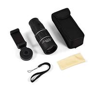 Telescopio Monocular 16x52 óptica De Doble Enfoque Zoom Monocular Portátil con Visión Nocturna para Observación De Aves Observación Deportiva Al Aire Libre Escalada (con Clip para Teléfono)