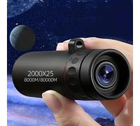 Telescopio monocular 2025 2000X25 HD, portátil compacto para viajes, senderismo, pesca, camping, observación de estrellas, conciertos y observación de aves With phone clip