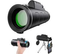 Telescopio monocular 40x60 de alta potencia HD monocular dual con trípode para smartphone para observación de aves, camping, viajes