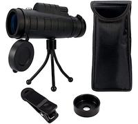 Telescopio monocular 40x60 HD Bak4 Prism Monocular Clip para teléfono Antideslizante Impermeable y trípode para teléfono Celular para Juegos de observación de Aves Juegos