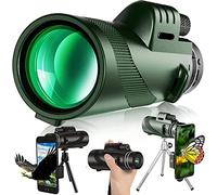 Telescopio monocular 40x60 HD telescopio monocular para Adultos con Soporte para teléfono Inteligente trípode binoculares monoculares Impermeables para observación de Aves Viajes Senderismo Concierto