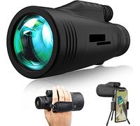 Telescopio monocular, 40X60 HD Telescopio monocular Teléfono móvil Binoculares Lente FMC BAK4 Impermeable con Soporte y trípode para Escalar Observación de Aves Concierto Juego de fútbol Via