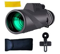 Telescopio monocular 40x60 Película Verde Caza óptica Turismo Alcance Telescopio Zoom de Largo Alcance para Adultos Observación de Aves Caza al Aire Libre Viajes Turismo Telescopio monocular