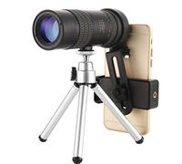 Telescopio Monocular 4K 10-300X 40 Mm, Telescopio Monocular con Trípode para Teléfono Móvil, Adecuado para Observación de Aves/Acampar/Viajar/Senderismo