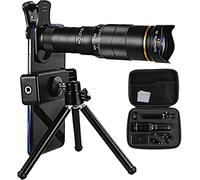 Telescopio monocular 4K 10-300X40mm Super Telezoom para teléfono Celular, telescopio para niños y Principiantes, Anillo de luz para Selfie con Soporte para trípode, telescopio monocular de a