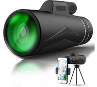Telescopio monocular BAK4 HD de Alta Potencia 12x50 con Soporte para teléfono Inteligente y trípode Impermeable IPX7 para Escalada, observación de Aves, conciertos, fútbo