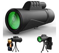 Telescopio monocular con Soporte para teléfono y trípode para Adultos y niños, 10X42 Compacto HD Impermeable de Alta Potencia Monocular Scope para observación de Aves Caza Senderismo Viajes Camping
