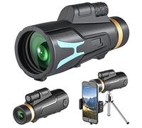 Telescopio monocular con trípode para teléfono Inteligente para Adultos y niños, 18X62 HD Bak4 Prism Fmc Lens Alcance monocular liviano portátil con Transparente para Caza Senderismo Observación de