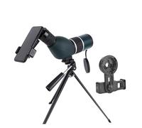 Telescopio Monocular con Zoom De Gran Alcance 12-36X50, Resistente Al Agua Bak4 FMC con Trípode, Telescopio For Avistaje De Aves(Bend Angle with Clip)