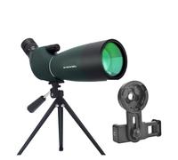 Telescopio Monocular con Zoom HD 25-75x70, Lente De Prisma ED BAK4, Resistente Al Agua IPX6 For Tiro, Observación De Aves Y Camping(GreenWithTripod Clip)