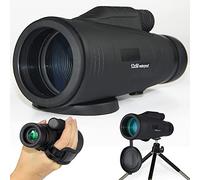 Telescopio monocular de 12 x 50 con correa de mano para trípode para adultos, HD de alta potencia, impermeable, ligero, portátil, monocular con transparente para observación de aves, caza, senderismo,